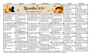 November Activity Calendar 2019 – MEDILODGE OF CHEBOYGAN